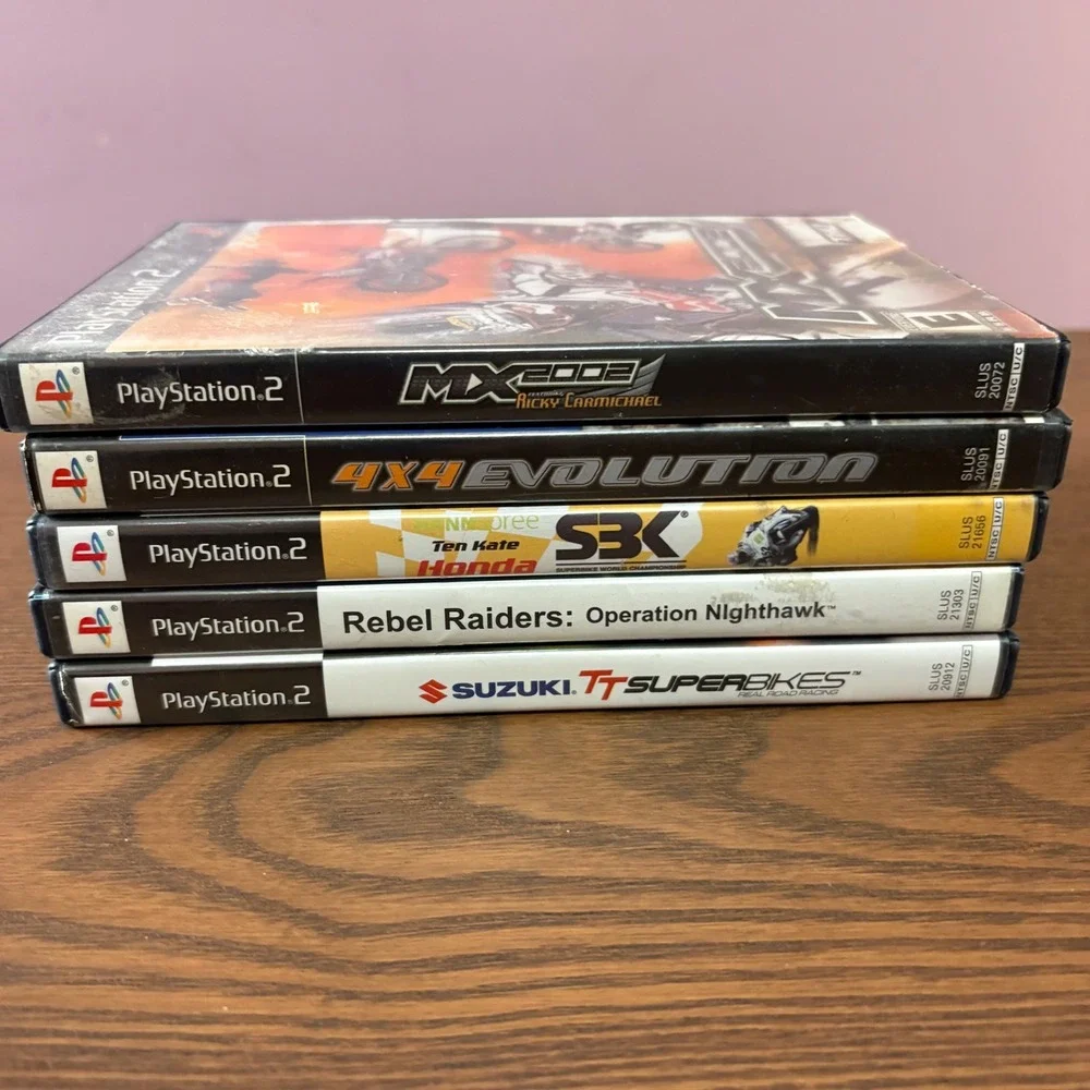Sony PlayStation 2 Video Game Lot 5 Games Good Racing Flight Combat Bundle PS2